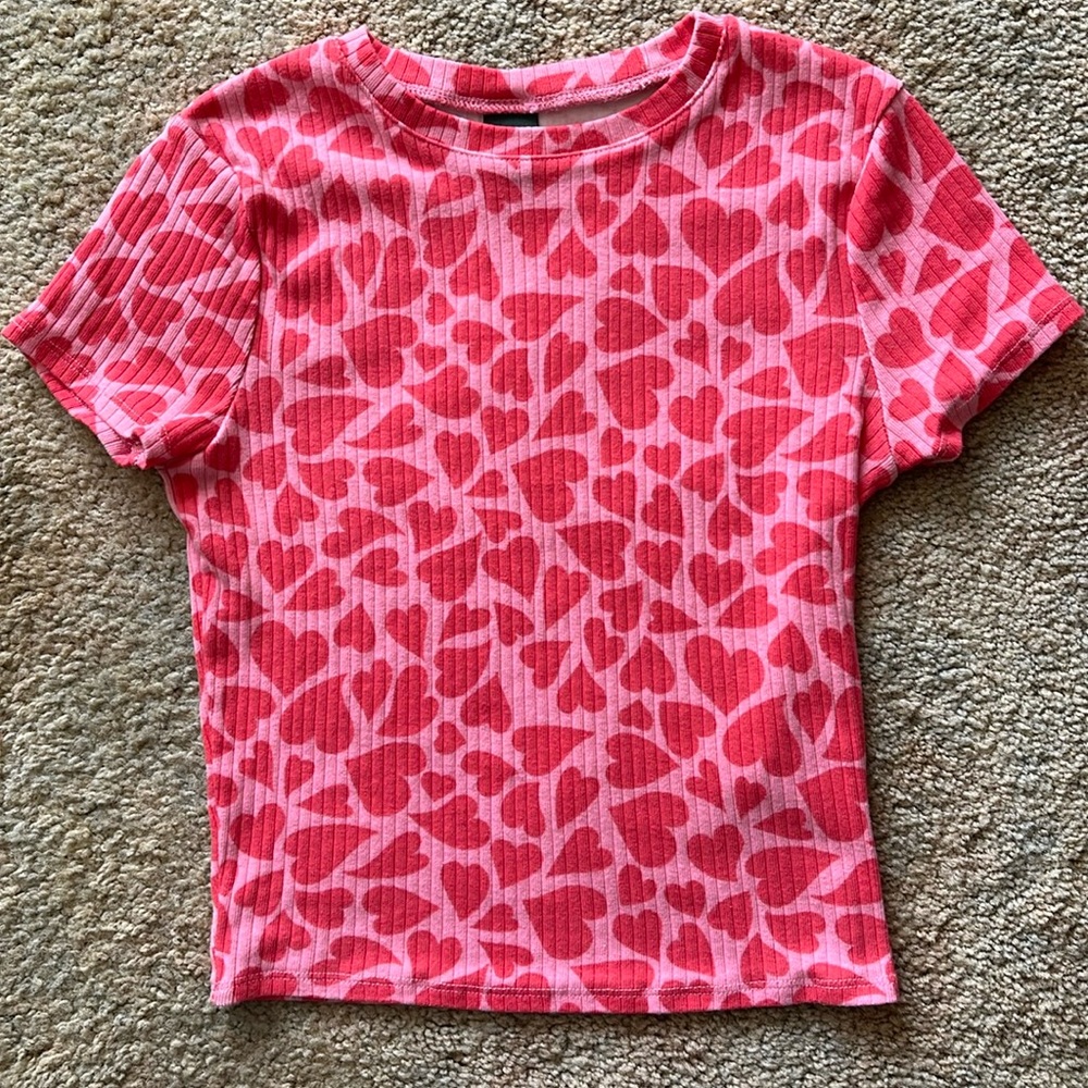 Wild Fable pink hearts baby tee